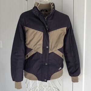 GOLITE puffer us women’s size Medium purple and tan minimalist adventure zip